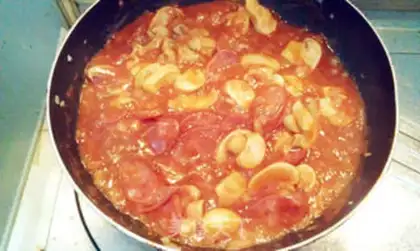 Make Sausage mushroom pasta step 4