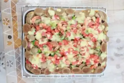 Make Sea, land and double pizza step 8