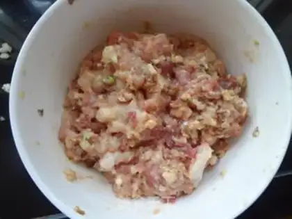 Make The rice meat round step 3