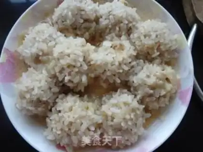 Make The rice meat round step 7