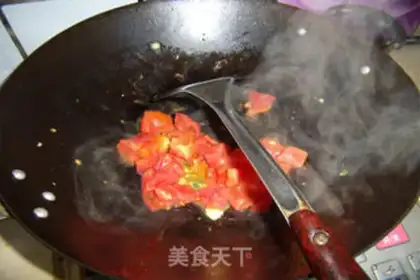 Make Tomato egg paste step 3