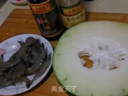 Make Shrimp burns the melon step 0
