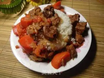 Make Cow-covered rice step 13