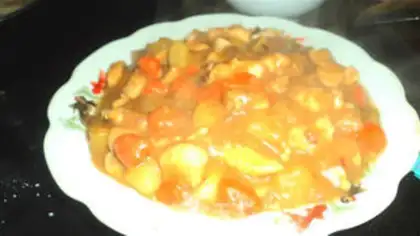 Make Curry potato chicken step 6