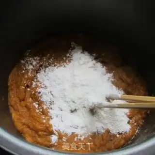 Make Pumpkin sesame cake step 1