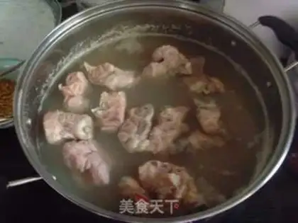 Make Corn carrots and pig bones step 1