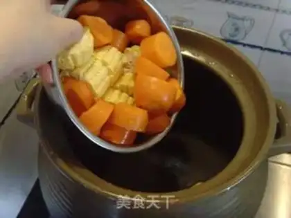 Make Corn carrots and pig bones step 3