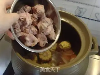 Make Corn carrots and pig bones step 4