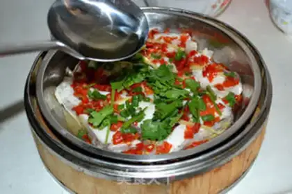 Make Pepper chopping, steaming fish step 7