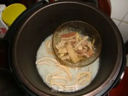 Make Dry bean rice steam step 5
