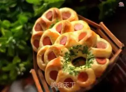 Make Sausage flower bread step 11