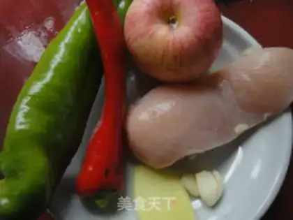 Make Twin pepper apple chicken step 0