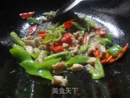 Make Twin pepper apple chicken step 7