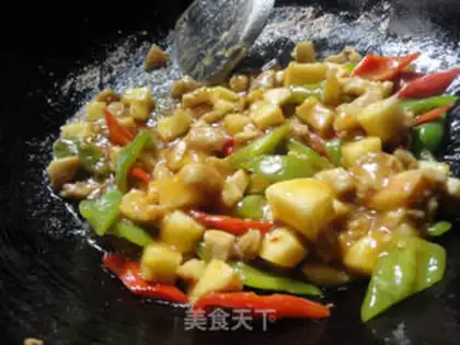 Make Twin pepper apple chicken step 10