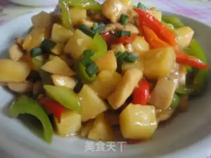 Make Twin pepper apple chicken step 11
