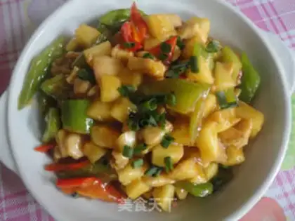 Make Twin pepper apple chicken step 12