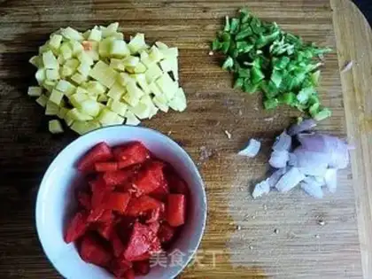 Make Potato caps on the ears step 7