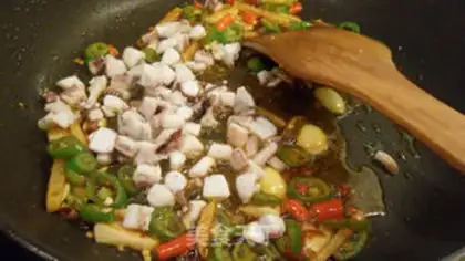Make Spicy octopus step 9