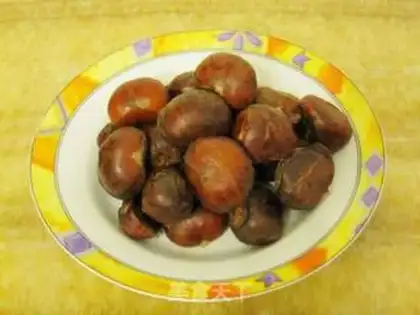 Make Microwave chestnuts step 2