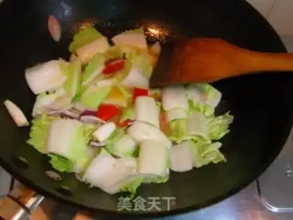 Make Chicken cabbage step 2