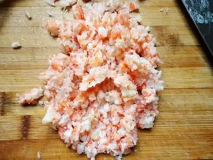 Make Shrimp tofu step 1