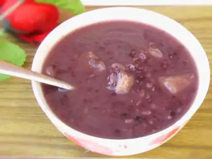 Make Banana rice congee step 9