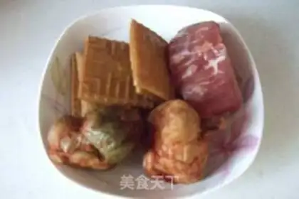 Make Squeeze the beans with fried meat step 0