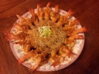 Make Garlic on back shrimp step 5