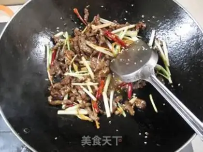 Make Dry beef silk step 11