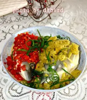 Make Double pepper steamed fish head step 10