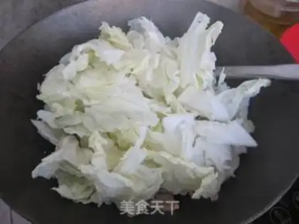 Make Pork cabbage. Frozen tofu step 5