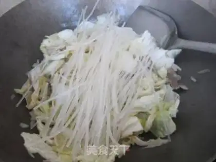 Make Pork cabbage. Frozen tofu step 8