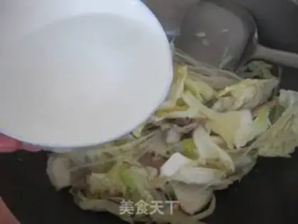 Make Pork cabbage. Frozen tofu step 9