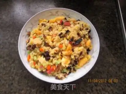 Make Curry egg fried rice step 11
