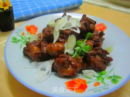 Make Red-burned chestnut chicken step 8