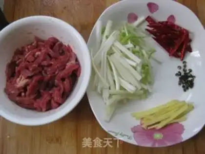 Make Dry beef silk step 1