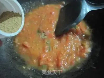 Make Tomato chicken omelet step 6