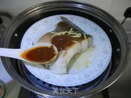 Make Shrimp sauce. Steamfish step 5
