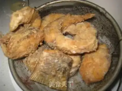 Make Five smelts of fried fish step 4