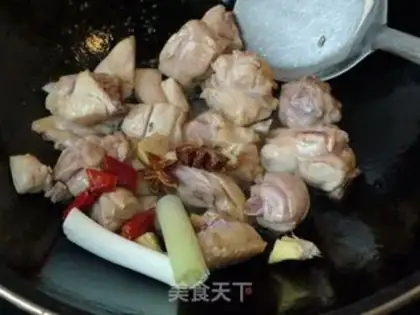 Make Chicken stew mushrooms step 3