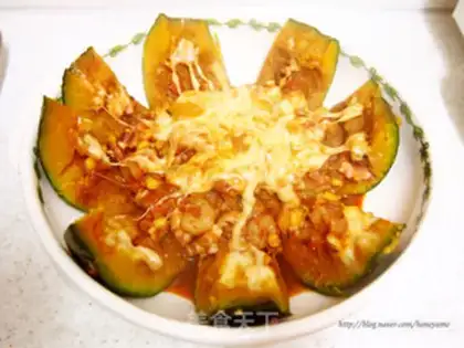 Make Steamed cheese seafood pumpkin step 9