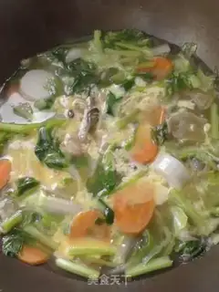 Make The leftovers are egg porridge step 4