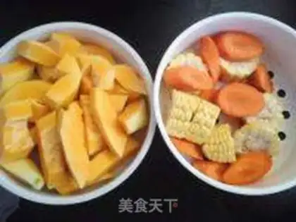 Make Fish-head papaya corn soup step 1