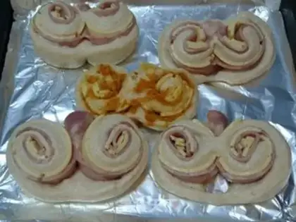Make Bacon cheese rolls step 11