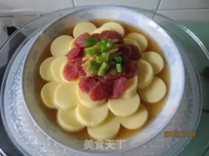 Make Tofu steamed sausage step 2