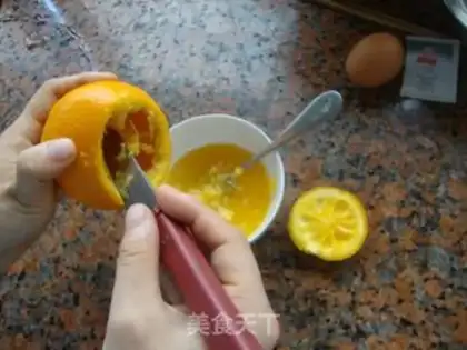 Make Orange steamed eggs step 1