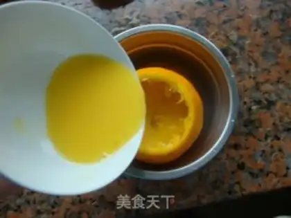 Make Orange steamed eggs step 5