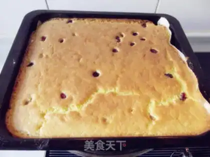 Make Cranberry sponge cake step 8