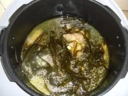 Make Pig hoof sea soup step 6