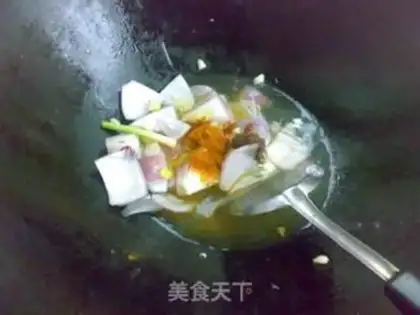 Make Curry oil step 3